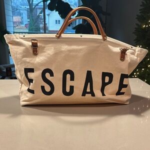 Escape Canvas Travel Tote - Cream